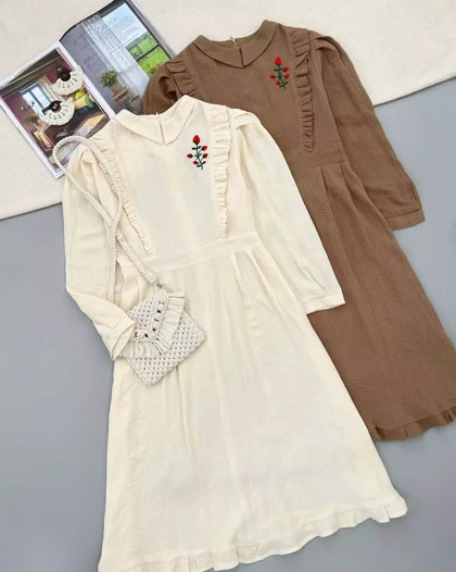 پیراهن عروسکی گلدوزی کد 5459