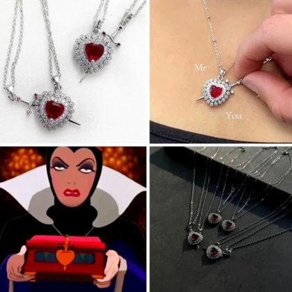 ست گردنبند قلب و شمشیر