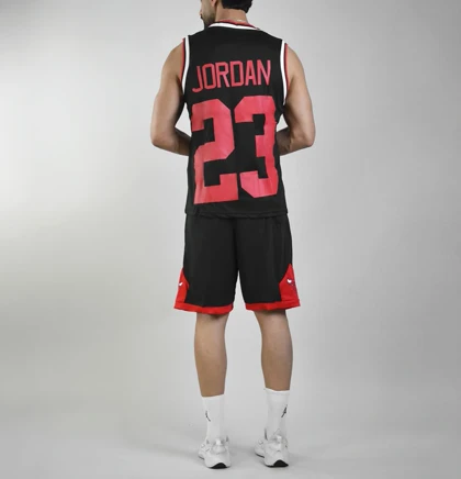 ست رکابی و شلوارک بسکتبالی مردانه شیکاگو بولز مدل Dri Fit-9996 مشکی
