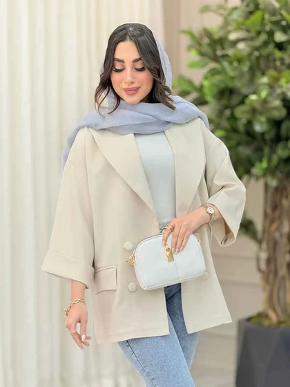 مانتو چهار دکمه آستین پاکتی