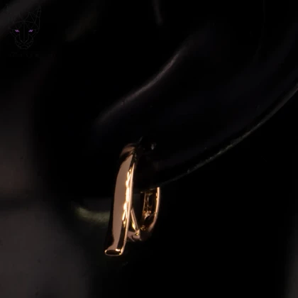 گوشواره حلقه‌ای مینیمال موج ژوپینگ