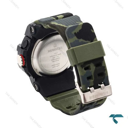ساعت هامر مردانه 1430 دوزمانه سبز ارتشی Hummer-6516-G