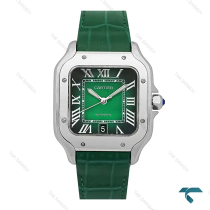 ساعت مچی کارتیه دسانتوس مردانه سبز Cartier-7822-G