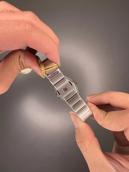 ساعت مچی امگا کانستلیشن بند سیلور رزگلد صفحه سفید اندکس نگین Omega Constellation