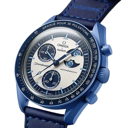 ساعت امگا سواچ بلومون شاین Omega x Swatch Speedmaster Super Blue