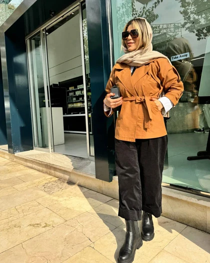 ترنچ کت کتان زارا ضد آب