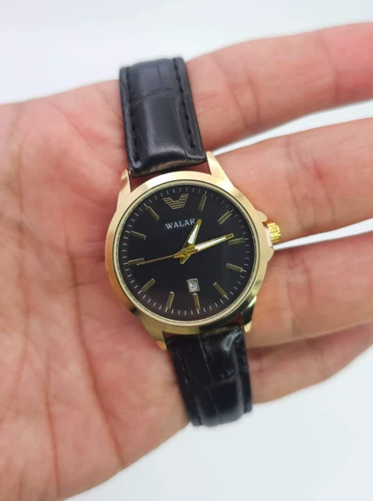 ساعت مچی زنانه والار Walar با موتور کوارتز و بند چرم