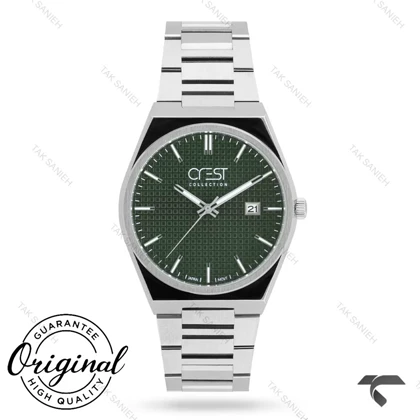 ساعت کرست مردانه 6380-3 صفحه سبز Crest-11072-G