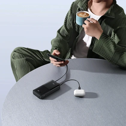 پاور بانک 20000 بیسوس مدل P10077101113-01 توان 20 وات USB و Type-C