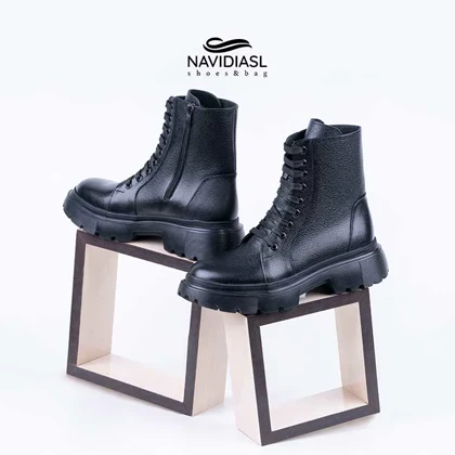 نیم بوت زنانه چرم اسپرت کد 2024007