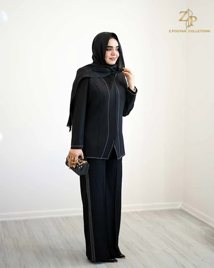 کت و شلوار زنانه گاباردین شبنم