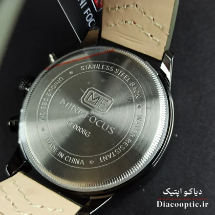 ساعت مچی مردانه اورجینال موتور ژاپن برند مینی فوکوس سه موتور مدل Mf0006G.04 بند چرم