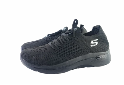 کفش اسپرت و روزمره زنانه و پسرانه برند اسکچرز Skechers مدل بافتی بندی مشکی کد 236