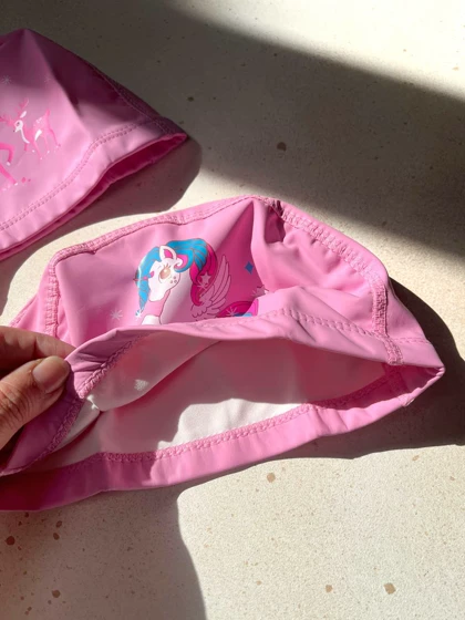 کلاه شنا بچه گانه pu طرح دار