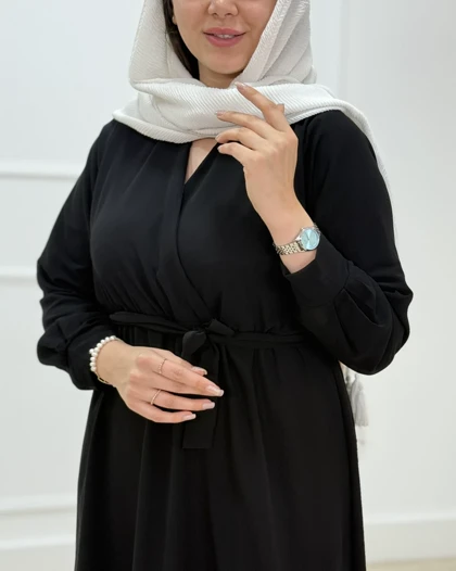 پیراهن بلند حریر شبنم کد 1621 (پیراهن مشکی)
