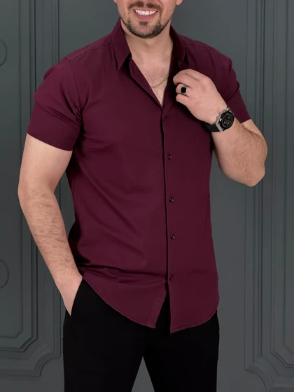 پیراهن 270122 AKOMOD عنابی