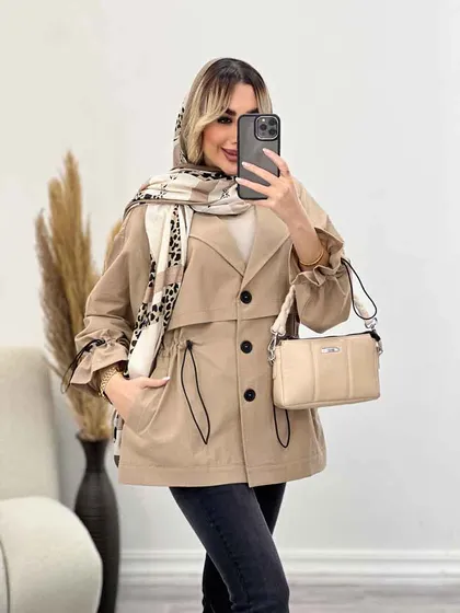 مانتو لینن ژیله دار دلوین