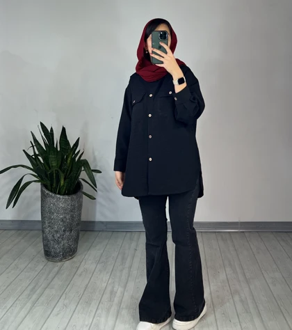 مانتو دکمه دار دریا