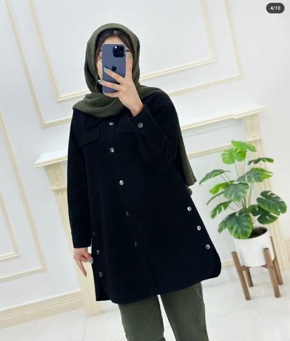 کت کتان زنانه بغل دکمه اسپرت