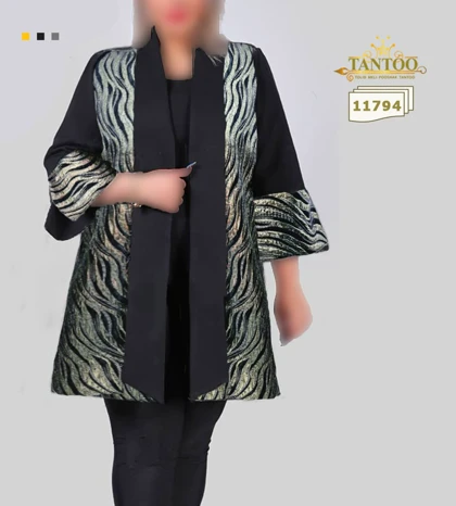 مانتو مجلسی زنانه سایز بزرگ کد 11794