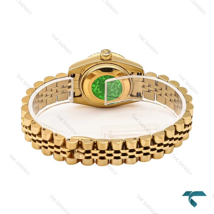 ساعت رولکس زنانه طلایی صفحه سفید خطی اسمال Rolex-6637-L