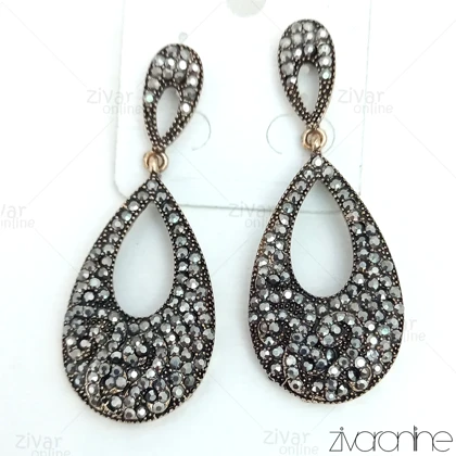 گوشواره اشکی نگین‌دار 20030