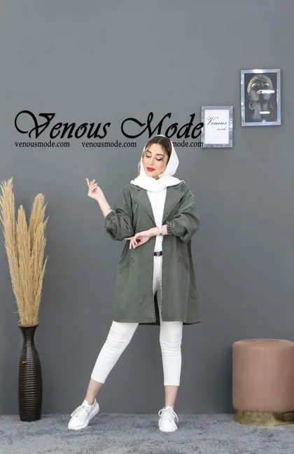 مانتو جین رنگی چهارجیب
