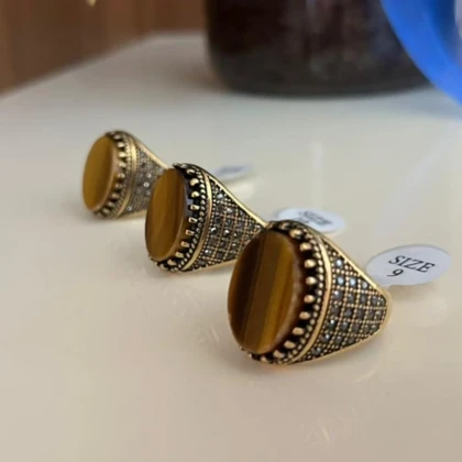 انگشتر استیل رنگ ثابت مردانه کد tw10001