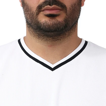 تیشرت آستین کوتاه یقه هفت مردانه کاکتوس مدل 2612547