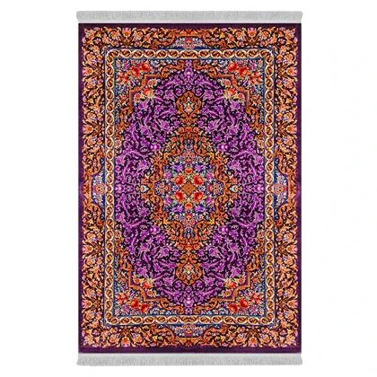فرشینه از جنس پارچه هازان مخمل ترک طرح سنتی و مدرن برند دفه کد DAMG690