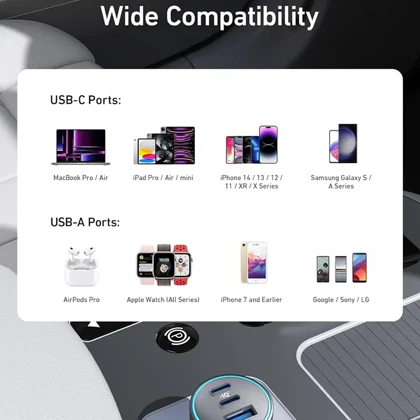 شارژر فندکی انکر 67 وات USB-C مدل A2736