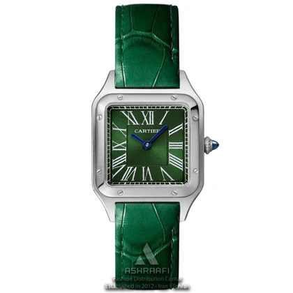 ساعت کارتیه زنانه سبز Cartier Santos-Dumont SG28
