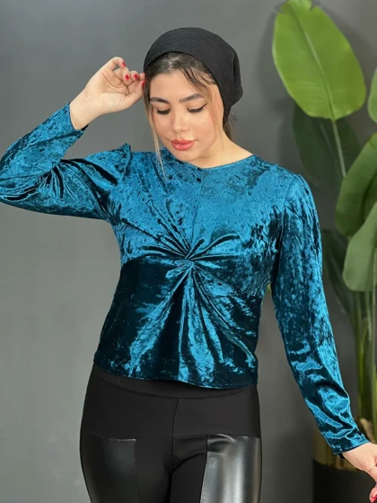 شومیز مخمل زارا کد 1519