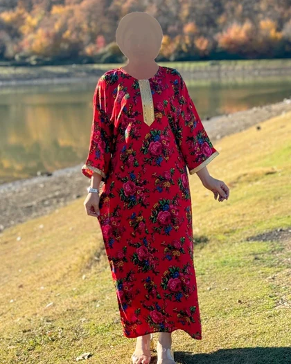 پیراهن ساحلی گل‌دار خارجی 6094