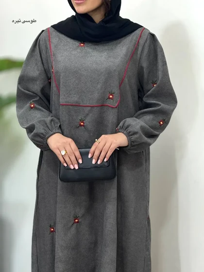 پیراهن مانتویی گلدوزی مهیاس 1