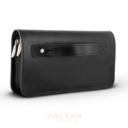 کیف دستی مردانه چرم یلسان مدل آریا کد 017-GS