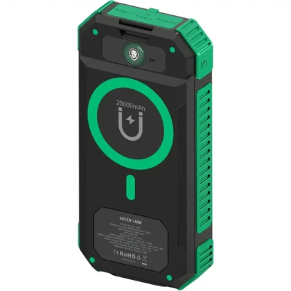 پاور بانک 20000 وایرلس خورشیدی گرین لاین Green Lion مدل GL-PX81 با چراغ قوه