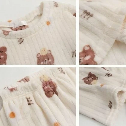 ست راحتی زنانه تدی حوله ای خرسی