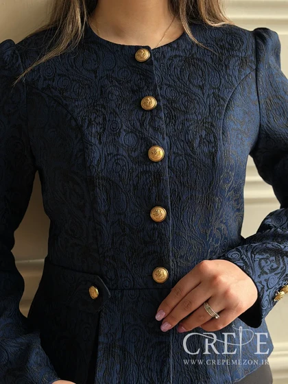 کت تک ژاکارد جانا سرمه ای