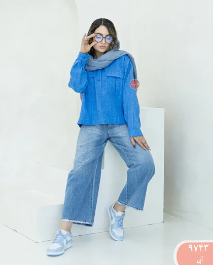 شومیز کراپ جلو بسته 9743