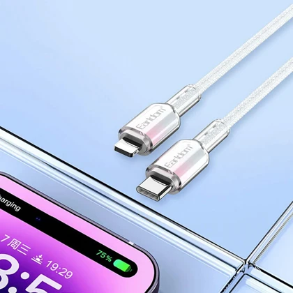 کابل تایپ سی به لایتنینگ ارلدام مدل EC-204C-L توان 27 وات یک متر
