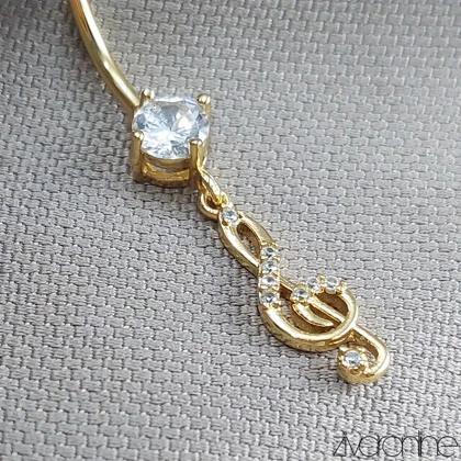 پیرسینگ ناف نت موسیقی 70042