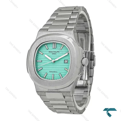 ساعت پاتک فیلیپ مردانه استیل صفحه تیفانی ایندکس سیلور Patek-7538-G