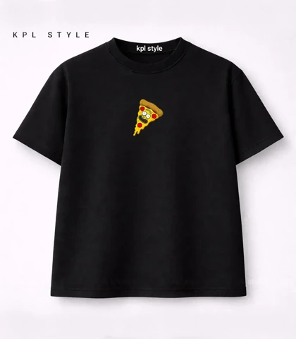 تیشرت باکسی یونیسکس طرح PIZZA کد 1311
