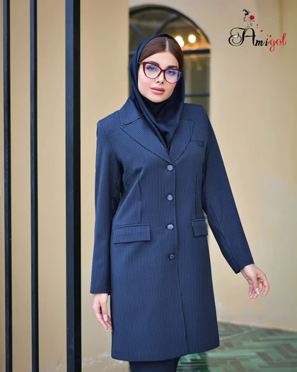 مانتو شلوار اداری آستردار روژان