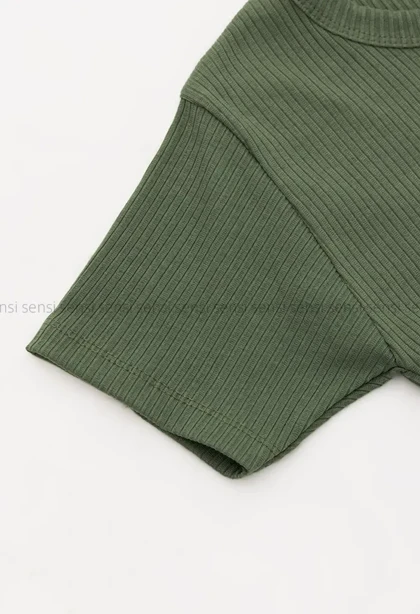 بلوز آستین کوتاه کبریتی کد1005016