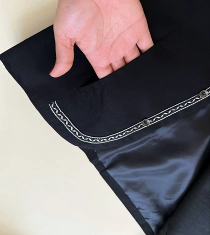 کت کتان گلدوزی شده کد 2491