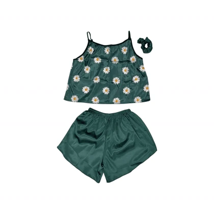 ست نیم‌تنه و شلوارک طرح گل 088