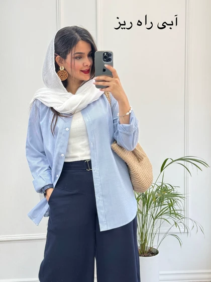 مانتو راه راه ترندی ( دارای ایراد جزئی ) ☆