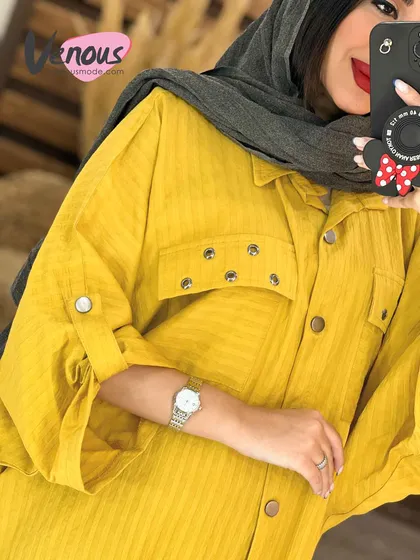 مانتو اطلسی جیب پرچی